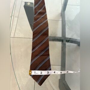 Dior Brown and Blue Striped Tie